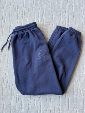 White Fox Boutique Rhinestone Sweatpants Cuffed Joggers